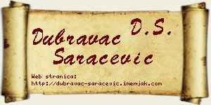 Dubravac Saračević vizit kartica